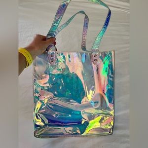 Chromatic Rainbow Clear beach tote